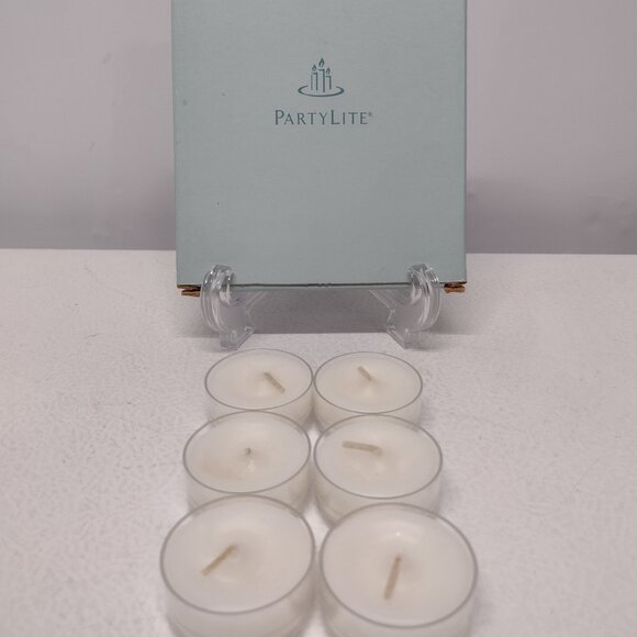NEW! Half Dozen PartyLite White Gardenia Tealights, 6pc - Picture 1 of 1